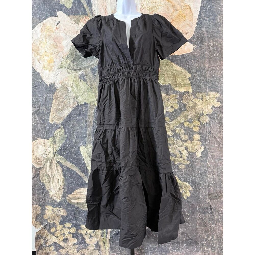 Anthropologie Black Tiered Maxi Dress - Picture 9 of 14